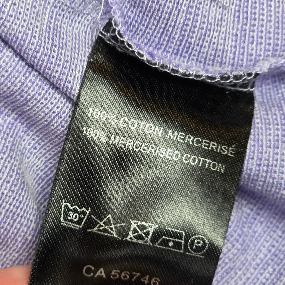 Au Noir Mercerized Cotton Button Down Shirt Mens 2XL Purple Floral Flip Cuffs - Picture 3 of 16